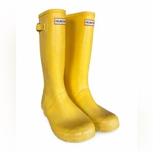 Hunter Original Yellow Tall Rain Boots Size 7